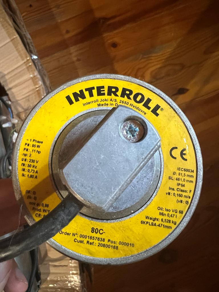 Двигатель Interroll 471мм*80мм